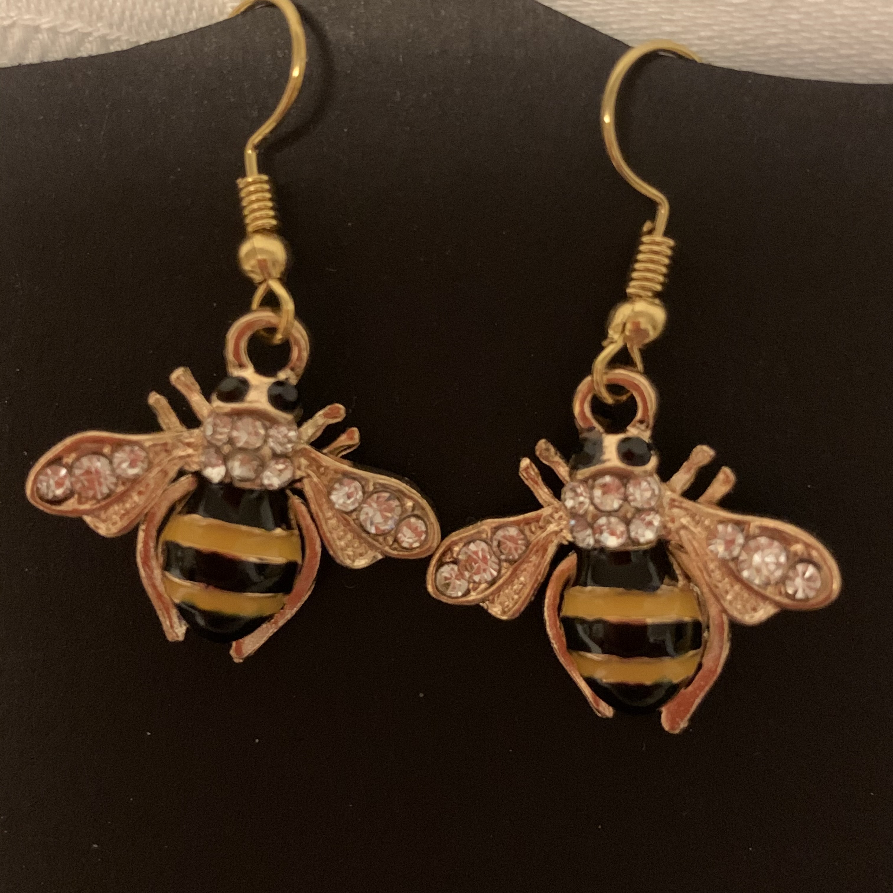 Jewellery Bumble Bee Enamelled Jewelled Lrg Earrings £3